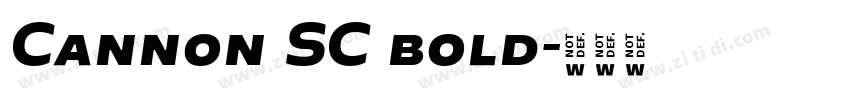 Cannon SC bold字体转换